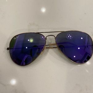 Authentic Ray Ban Aviators Purple